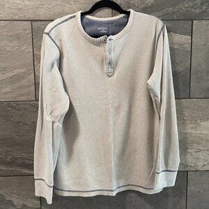 Merona Waffle Knit Long Sleeve T-Shirt White M